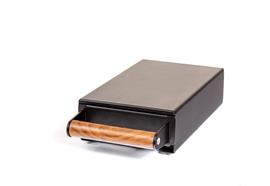 Ausklopfschublade small black 14x24x6.5, Abschlagstab Holz