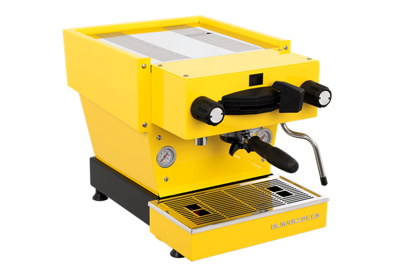 La Marzocco Linea Mini R, Gelb  Gehäuse Chromstahl zusätzlich gelb lackiert
