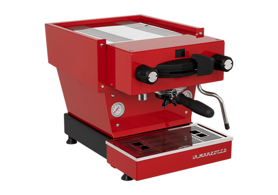 La Marzocco Linea Mini R, Rot  Gehäuse Chromstahl zusätzlich rot lackiert