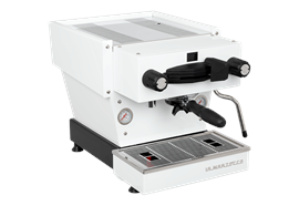 La Marzocco Linea Mini R, Weiss  Gehäuse Chromstahl zusätzlich weiss lackiert
