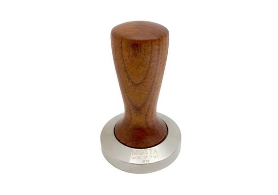Tamper Motta 58.0 mm Plan, braunes Holz