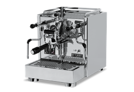 Torre Espressomaschine "Peppina EVO", Edelstahl, schwarze Griffe