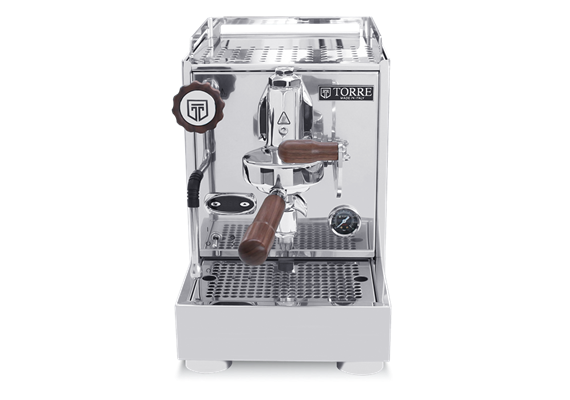 Torre Espressomaschine "Pierino", Drehrad, Holz/legno