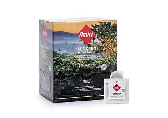 Amici Caffé TEN 50-er Pads "Café Crème"  100% Arabica