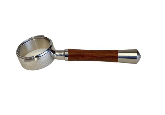 Arkel Siebträger bodenlos mit Holz Griff / Edelstahlende