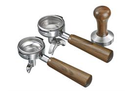 Gilda Siebträger Set Nussbaum (2x Siebträger, 1x Tamper)