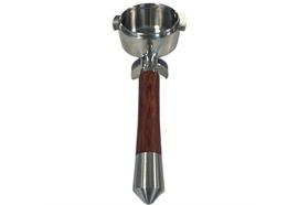 Arkel Siebträger 2-er Auslauf, mit Holz Griff / Edelstahlende