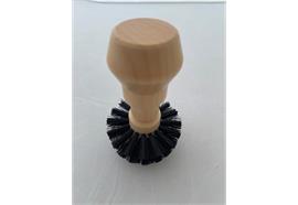 3 Beans Siebträger Reinigungsbürste rund, 58 mm, schwarze Borsten