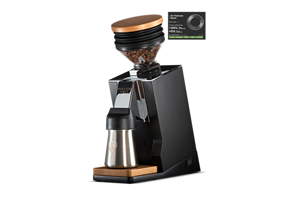 Eureka Mignon Oro Single Dose PRO, schwarz matt + All Purpose Black Diamond