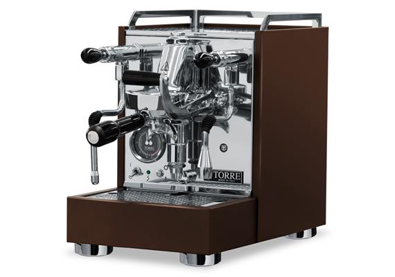 Torre Espressomaschine "Luigino TSP", Bronze  (Gehäuse+RW-Schale Bronze), Griff schwarz